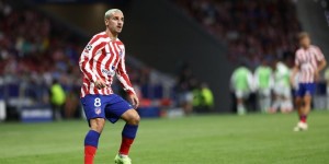 格列兹曼本场数据：1次助攻，4射2正，4次关键传球，评分7.9分