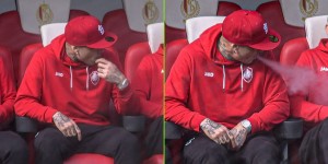 彪悍的人生！纳因格兰在替补席抽电子烟，被球队无限期停赛