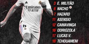 皇马vs卡塞雷诺首发：阿扎尔先发，琼阿梅尼、罗德里戈出战