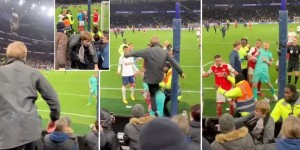 ?第一视角实拍球迷“偷踹”拉姆斯代尔+转身仓皇逃走