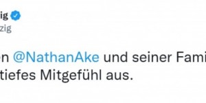 曼城后卫阿克父亲离世，莱比锡俱乐部官方表示哀悼