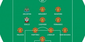 联赛杯半决赛首回合最佳阵容：韦霍斯特、B费在列，曼联9人入选