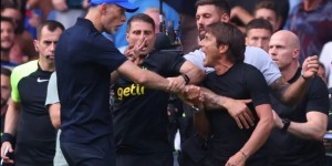 孔蒂图赫尔动起手来了！英超又添一对教练死敌