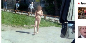 偷情人夫險被元配抓包　小三全裸街上到處晃