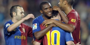 埃托奥：梅西和阿圭罗联手可以每个赛季打进60球