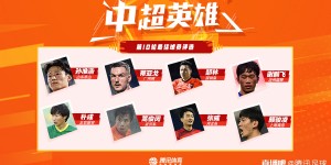 中超英雄第10轮投票：郜林蒿俊闵老将PK，上海德比国门出彩