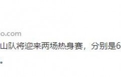 媒体人：泰山将热身武汉队与津门虎，比赛地点均在济南