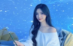 有天使容顏的「長髮溫柔正妹」，露肩上衣「香肩好撩人」！
