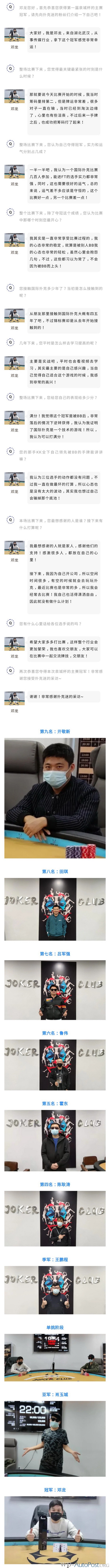 2021 SCPT泉城杯 | 主赛事圆满落幕,邓龙逆袭夺得首届冠军!