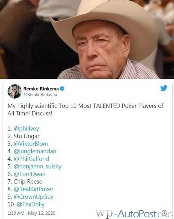 谁是有史以来最有天赋的扑克牌手 Doyle Brunson发表看法