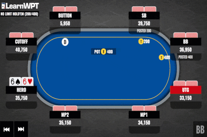 德州扑克66遭遇小筹码玩家全压,怎么玩?