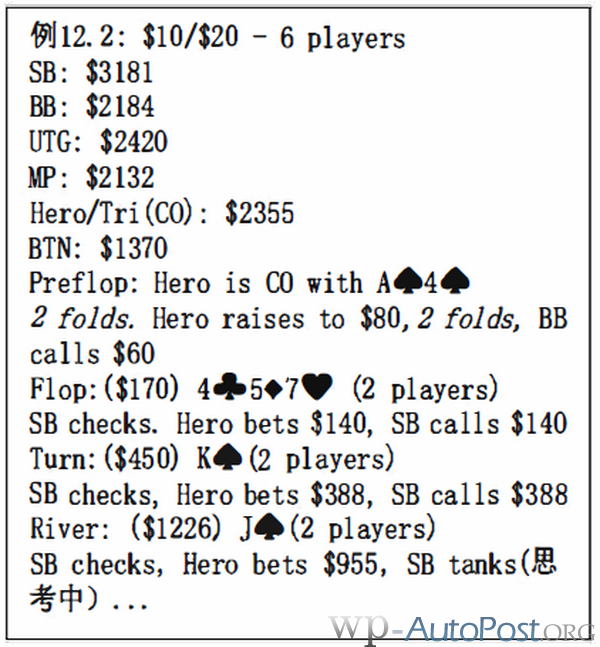 德州扑克常规桌牌谱分析:每天我都在不停的开火