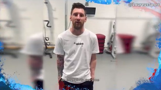 梅西祝贺纳达尔获劳伦斯奖:我想说你是每一个人的榜样