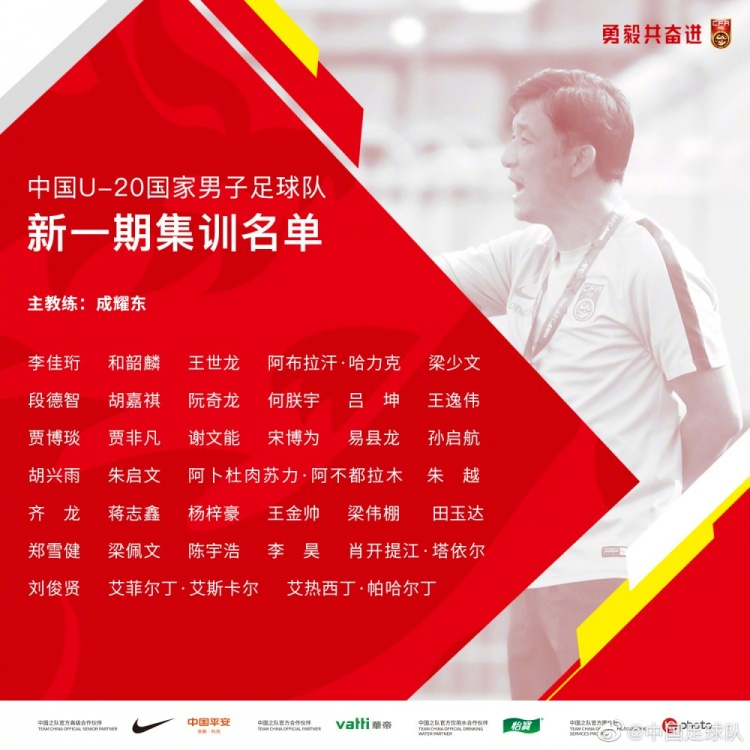 U20国足集训名单：泰山队6人，阿布拉汗、何朕宇入选