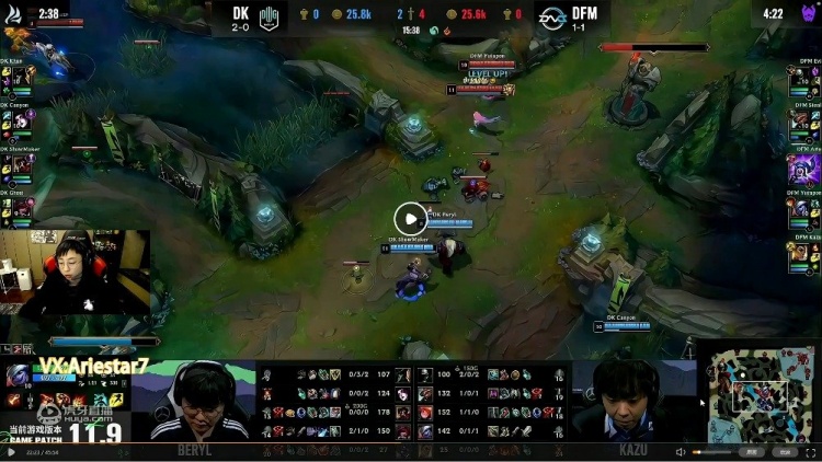 水晶哥复盘DFMvsDK:Khan有点看不起人 上路地图一片黑的