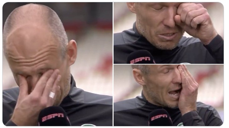 重伤后7个月来第1次首发&当选全场最佳,37岁罗本赛后潸然泪下