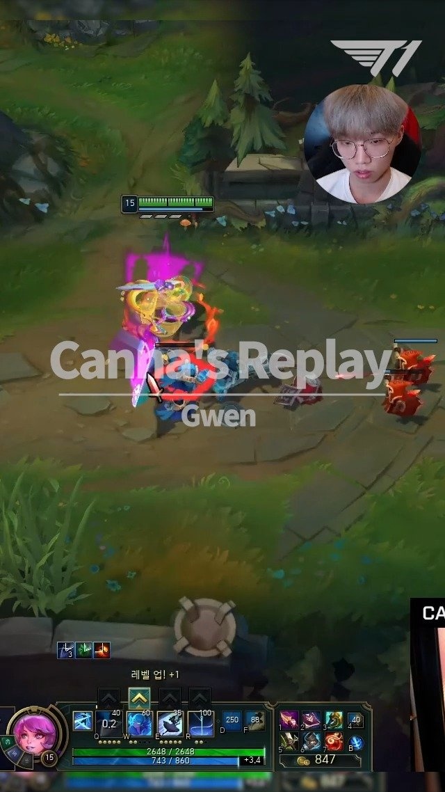 T1官博更新Canna格温超强瞬间：这剪刀手总算被他玩明白了