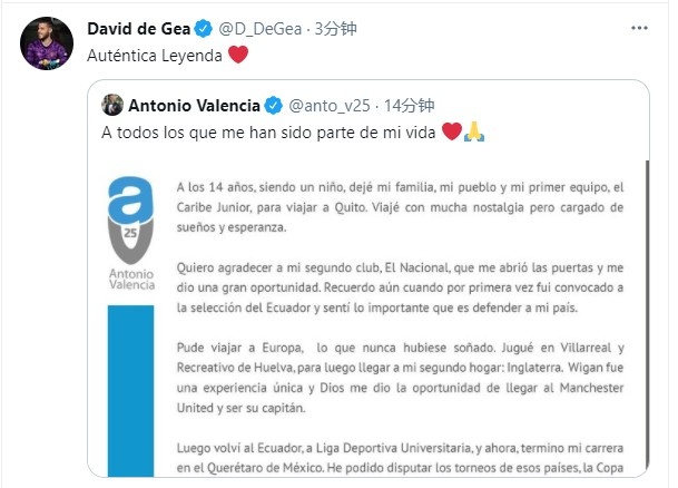 德赫亚致敬瓦伦西亚：真正的传奇