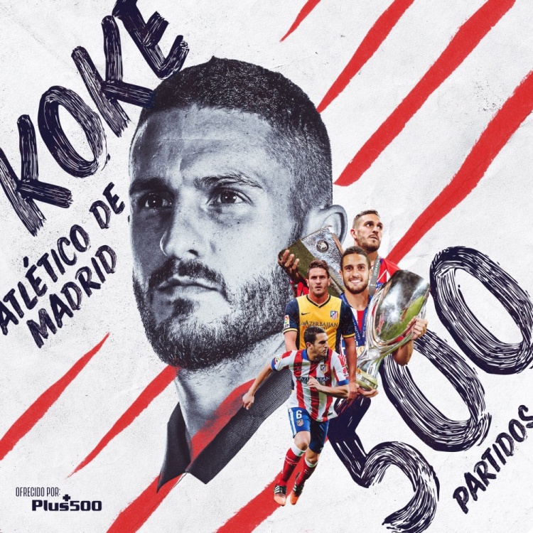 马竞传奇!科克代表马竞出场达到500次,队史第二人