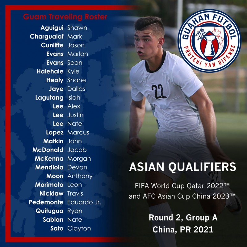 关岛队公布世预赛24人大名单，将于5月20日启程来华