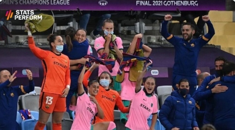 4-0战胜切尔西女足，巴萨女足成首支夺得女足欧冠的西班牙球队