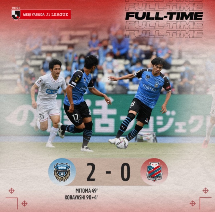 川崎前锋跨赛季22轮不败，创造J联赛新纪录