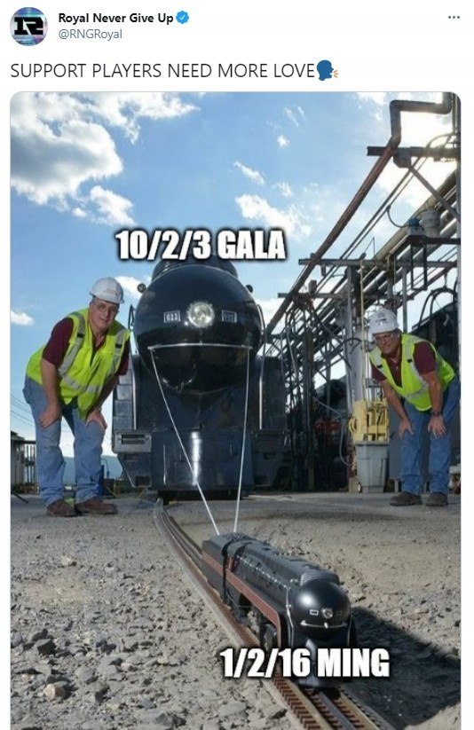 RNG官推：辅助选手需要更多的爱