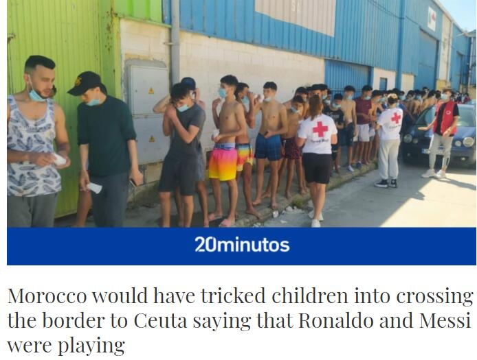 外媒:8000摩洛哥人偷渡西班牙,孩子被骗去了能看到梅西和C罗