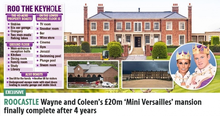 迷你凡尔赛?鲁尼一家即将搬入耗时4年建造豪宅，价值2000万镑