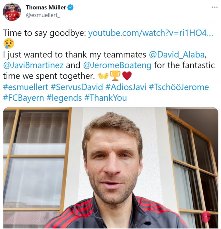 穆勒告别拜仁三将:你们去哪都会后悔的,因为交手时我将虐爆你们