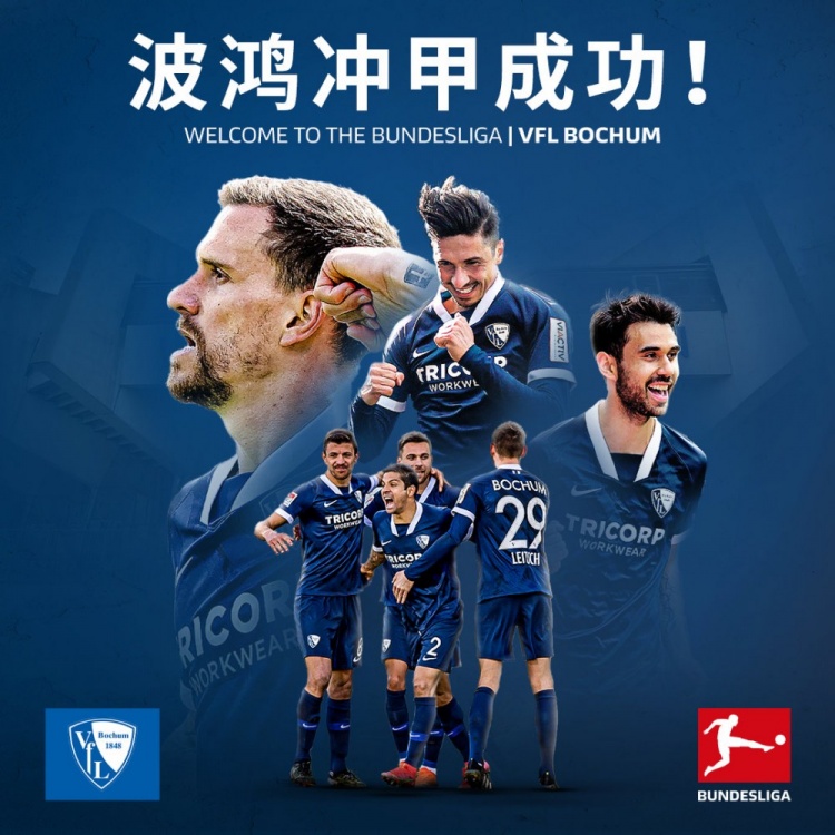好久不见！波鸿德乙夺冠时隔11年重回德甲赛场，菲尔特亚军冲甲