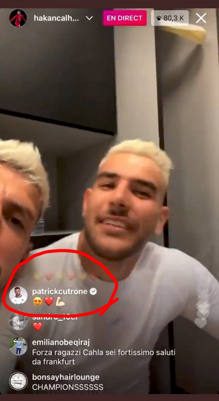 红黑心！米兰球员赛后直播，库特罗内留言点赞