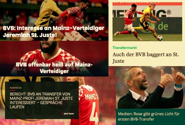 德甲今日头版：多特对桑乔标价9500万欧 纳帅谈执教拜仁的计划