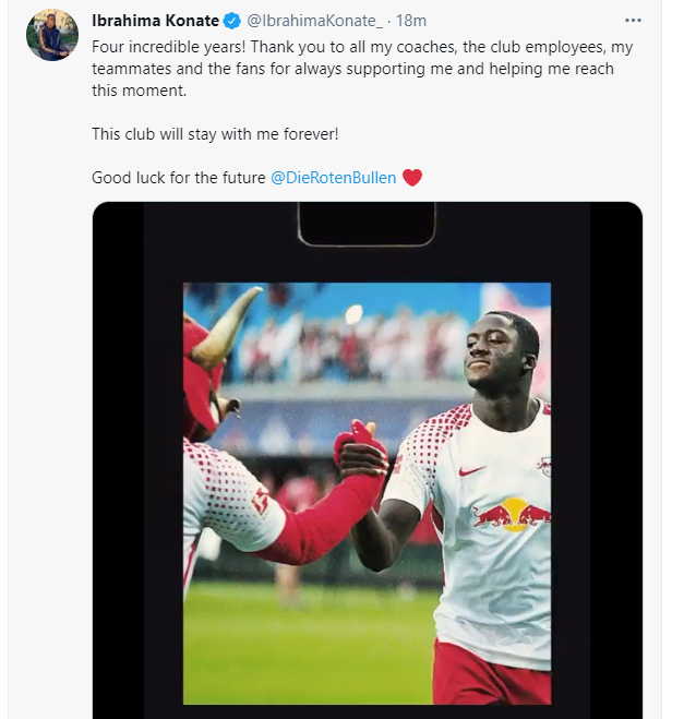 科纳特:令人难以置信的四年莱比锡生涯,感谢俱乐部祝未来好运