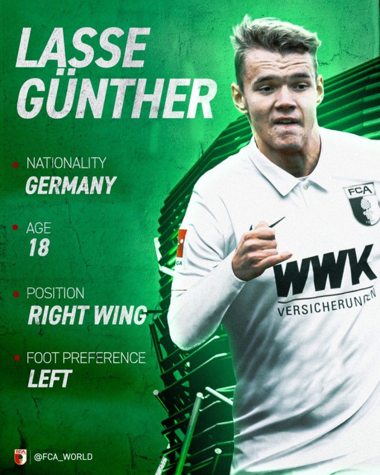 官方：奥格斯堡免签拜仁18岁边锋拉塞-冈瑟