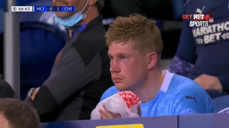 德布劳内发文报伤情：我鼻骨和眼眶骨折了