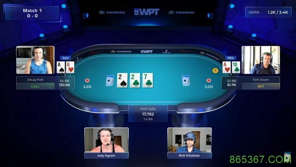 Doug Polk在WPT单挑赛首轮击败Tom Dwan