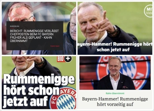 德甲今日头版:鲁梅尼格提前卸任 勒夫学习拜仁的战术