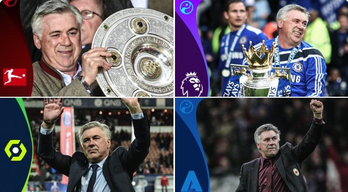 召唤神龙？安切洛蒂五大联赛冠军已得其四，只剩西甲