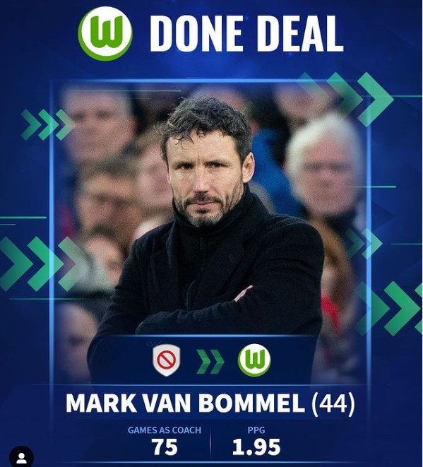 范博梅尔谈接手狼堡：重返德甲执教是巨大的荣幸和挑战