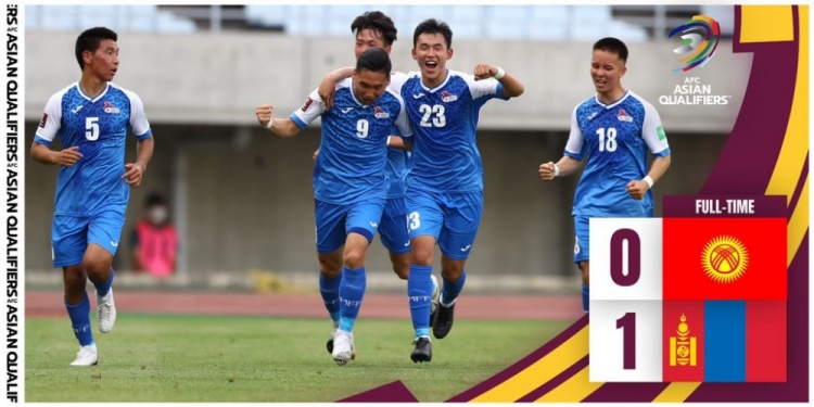 蒙古1-0爆冷击败吉尔吉斯斯坦,后者因疫情影响后卫被迫改踢门将