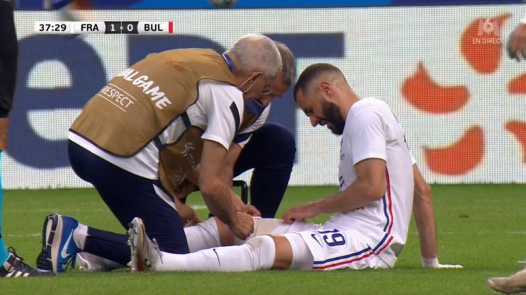 本泽马争顶后腿部不适伤退,法国将在7天后欧洲杯首战对阵德国