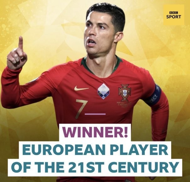 BBC票选21世纪最受欢迎的欧洲球员：C罗当选