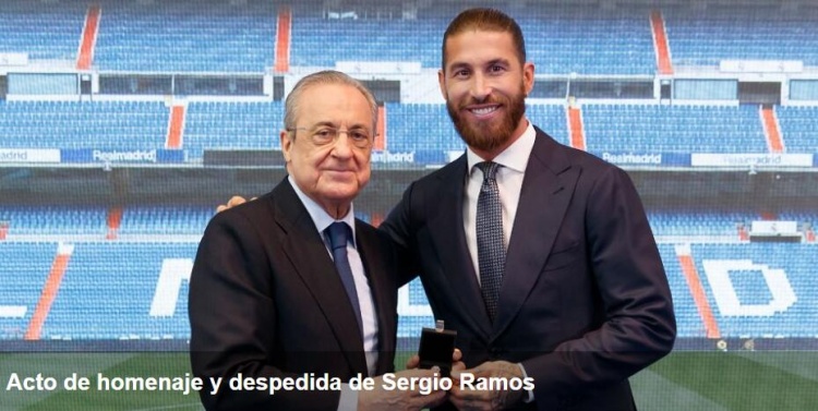 告别仪式结束后，弗洛伦蒂诺向拉莫斯赠送金钻石徽章