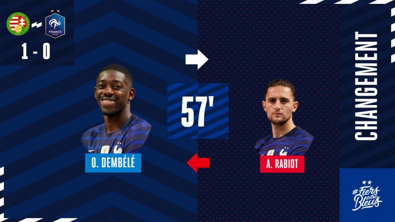 换上又被换下！登贝莱登场半小时后疑似受伤被勒马尔换下