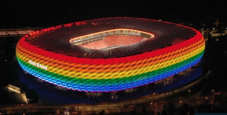 欧足联拒绝慕尼黑球场点亮彩虹色，称他们是政治&宗教中立组织