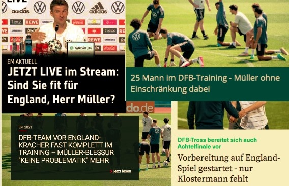 德甲今日头版:纳帅计划从青训提拔右后卫 穆勒能够出战英格兰