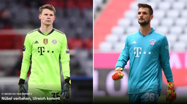 拜仁官方:努贝尔外租摩纳哥,乌尔赖希回归