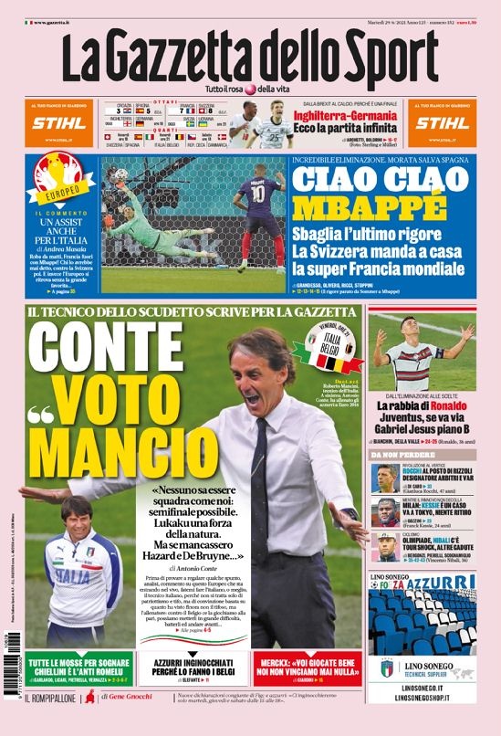 意甲今日头版：C罗在囧叔和巴黎之间 意大利像梵高杰作