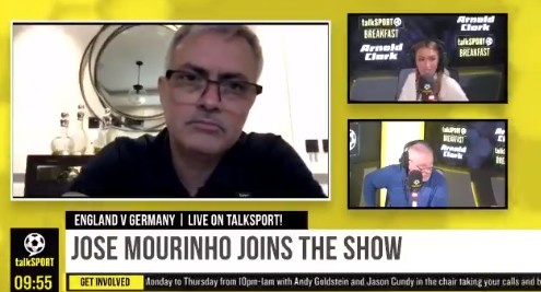 穆里尼奥预测：英格兰会先丢球，然后凯恩双响2-1淘汰德国